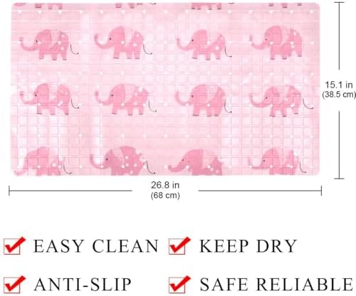 Bath Tub Shower Mat, Washable Bathtub Floor Mats, Suction Cups and Drain Holes - Image 4