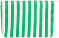 Flat Makeup Bag for Women, Zipper Cosmetic Pouch for Purse, Stripe Green by PAZIMIIK