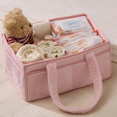 luxury little Soft Baby Diaper Caddy Organizer, Nursery Storage Basket by LuxuryLittle