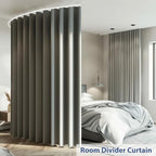 Room Divider Ceiling Mounted Curtains Track Sets Extra Wide Blackout Curtain - Image 4