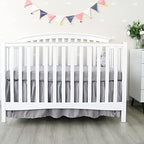 Crib Bed Skirt 14" Drop, Fits 28"x52" Crib, Adjustable - Image 6