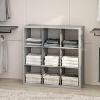Furinno Cubic Extra Thick 9-Cube Closet Organizers and Storage, Light Grey by Furinno-FitsYourSpaceFitsYourBudget