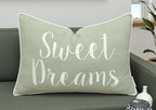 Rudransha Sweet Dreams Embroidered 12x18 Lumbar Pillow Cover, Light Green - Image 2