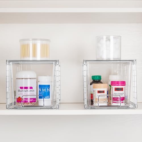Vtopmart 2 Pack Large Stackable Storage Drawers - Image 6