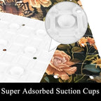 Shower Mat Non Slip 26.8 x 15.1 Inches, Flower Tigers Bathtub Mat Shower Stall - Image 3