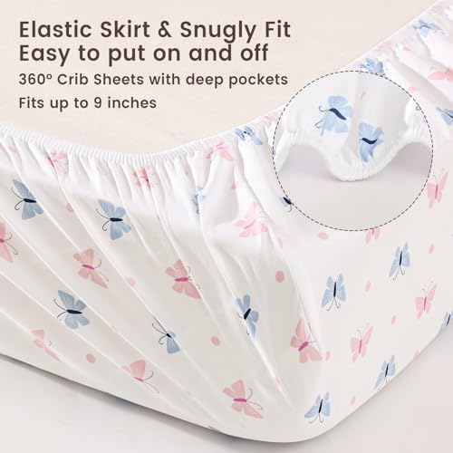 david's kids 3 Pack Mini Crib Sheets, Soft Breathable Premium Pack N Play Sheets - Image 5