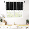 MitoVilla Black White Kitchen Valances by MitoVilla