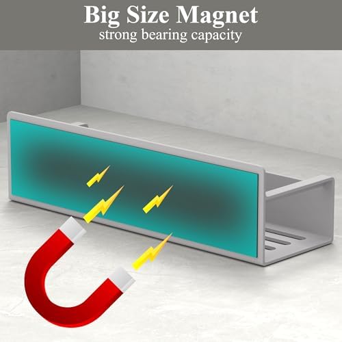 HuggieGems 4 Pack Light Grey Magnetic Spice Rack Organizer - Image 3