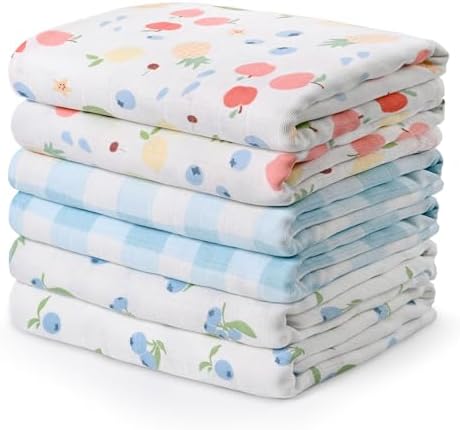 GLLQUEN BABY Receiving Blankets Muslin Swaddle Blanket by GLLQUENBABY