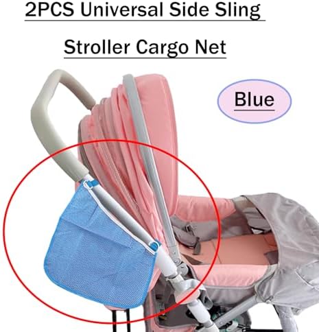 2PCS Universal Side Sling Stroller Cargo Net, Portable Storage Mesh Bag - Image 3