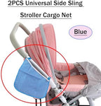 2PCS Universal Side Sling Stroller Cargo Net, Portable Storage Mesh Bag - Image 3