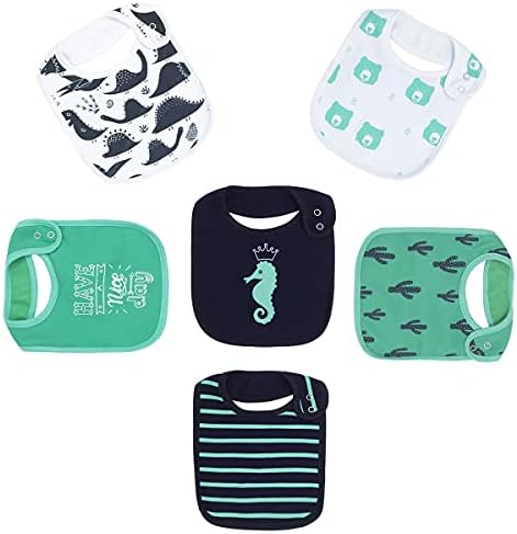 Maiwa 6 Pack Waterproof Cotton Baby Bibs - Image 5