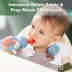 Haakaa Baby Fruit Food Feeder & Mini Freezer Nibble Tray Combo, Breastmilk - Image 2