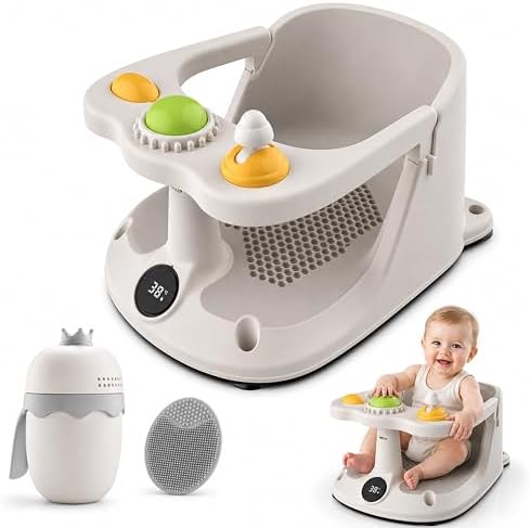 Baby Bath Seat for Babies Sitting Up, Baby Bath Chair by BabyNutri
