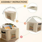 Vintage Floral Book Storage Bins Box - Image 5