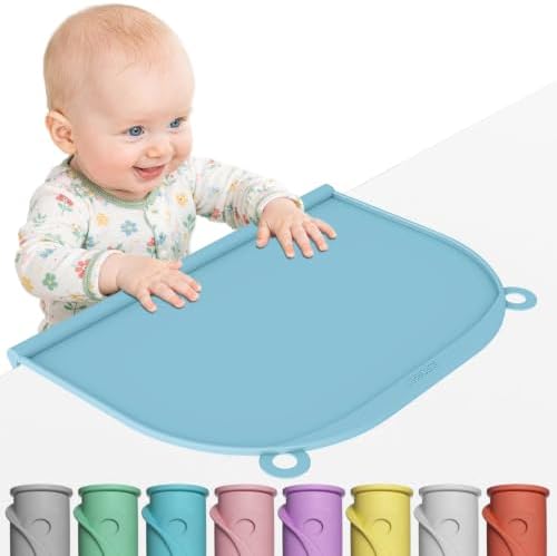Large Silicone Placemat, Raised Edge Leakproof, Non-Slip by AUFORPET