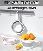 Collapsible Water Ladle Plastic Folding Dipper - Image 2