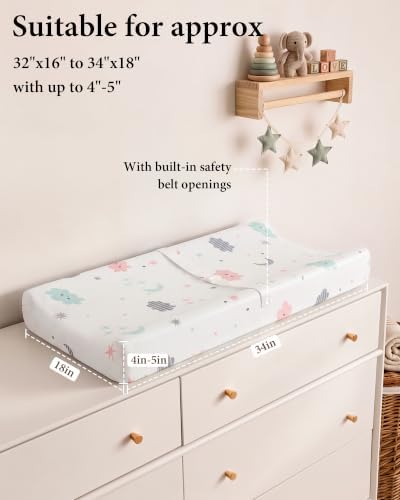 Yoofoss 2-Pack Diaper Changing Pad Cover - Image 3