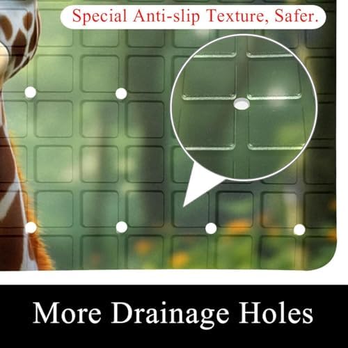 Shower Mat Non Slip, Giraffe Anti Slip Bath Mat - Image 2