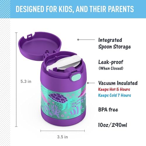 THERMOS FUNTAINER Insulated Food Jar, 10 Ounce, Kid Friendly Food Jar - Image 2
