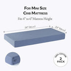 Dreamology Mini Crib Sheets, Pack and Play Sheets Fitted, 100% Cotton - Image 5