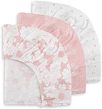 Gllquen Baby Muslin Cotton Pack and Play Sheets 3 Pack by GLLQUENBABY