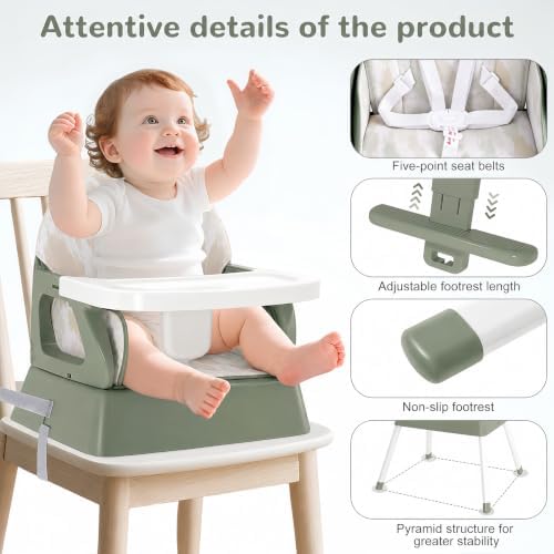 4 in 1 Portable Baby Highchair Convertible High Chair - Image 3