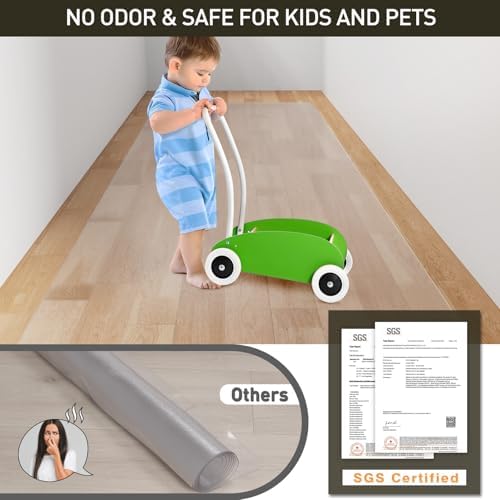3'x20' Vinyl Runner Rug for Hallway, Non-Slip Plastic Floor Mat for Entryway - Image 4