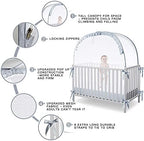 L RUNNZER Baby Crib Tent, Pop Up Crib Net to Keep Baby in - Image 4