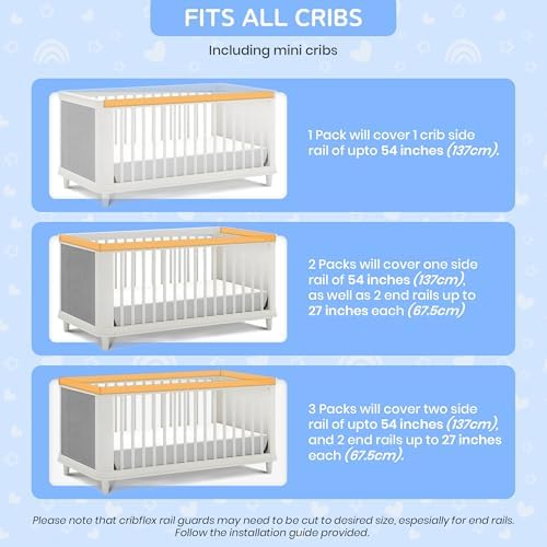 Crib Rail Covers for Teething Furniture Edge Protector for Baby - Image 4