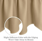 NICETOWN Biscotti Beige Room Darkening Window Valance - Image 4