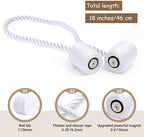 Hion Magnetic Curtain Tiebacks White 4pcs, Curtain Holdbacks Hooks Holders - Image 2