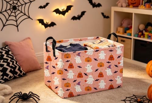 Rectangle Kids Baskets Hallowee Basket Pink Storage Bin Fish Box - Image 5