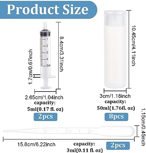 BENECREAT 8 Pack 50ml 1.7oz Clear Squeezable Plastic Sample Flip Cap Bottle - Image 2