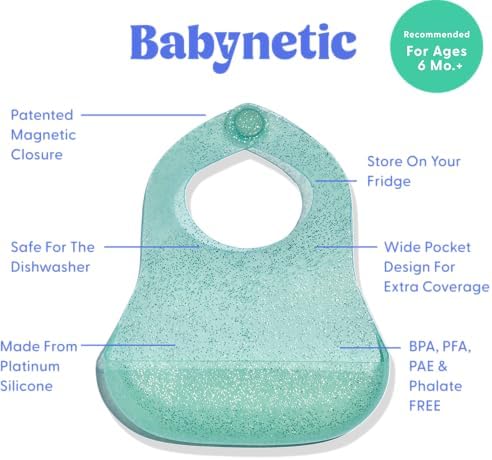 Magnetic Silicone Baby Bib – Waterproof, Dishwasher Safe, BPA Free Food-Grade - Image 3