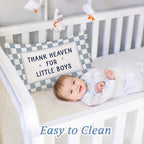 Thank Heaven for Little Boys Pillow Cover 12x20 - Image 3
