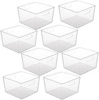 Vtopmart 8 Pack Extra Large Clear Storage Bins, 11x11 Cube Organizer by Vtopmart