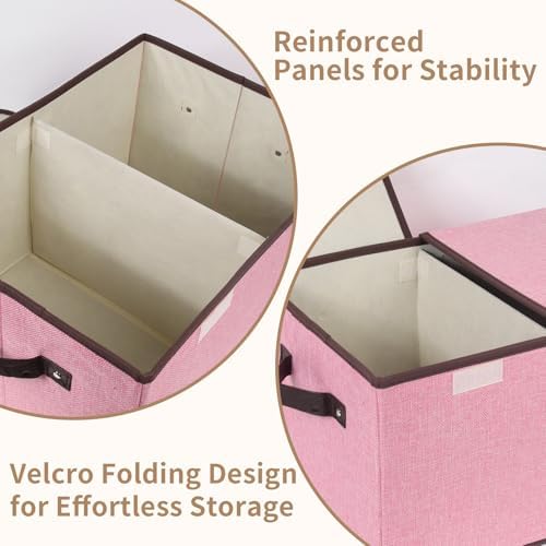 Foldable Fabric Storage Box, 16.5 x 11.8 x 9.8 inches, - Image 3