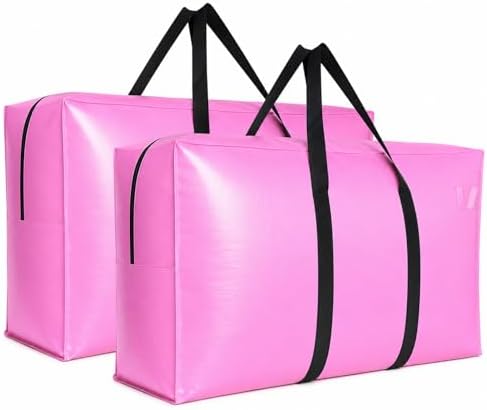 Extra Large Storage Bags, Jumbo Moving Tent Storage Bags, Foldable Big Pink XXL by HaoHakka