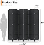 JOSTYLE Outdoor Privacy Screen 6-Panel Folding Room Divider Space Partition - Image 2
