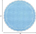 GarveeHome Round Area Rug 5ft Scalloped Washable Circle Rug - Image 2