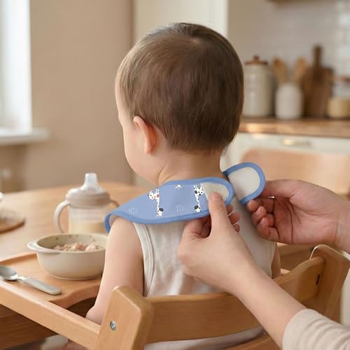 3 Pack Waterproof Baby Bibs for Eating, Mess Proof Feeding Bib - Image 3