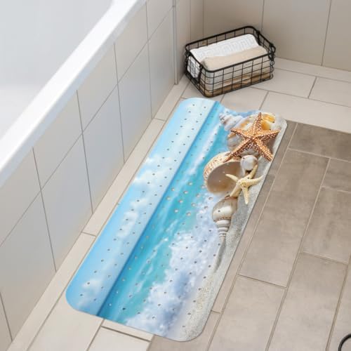 LNOND Summer Beach Bathtub Mat Non Slip, 40 X 16 Inch Tub Mat - Image 7
