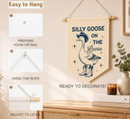 KDHTY Western Cowboy Goose Nursery Canvas Hanging Pennant Flag Banner, Goose - Image 6