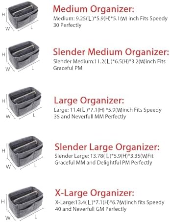 LEXSION Felt Purse Organizer Insert, Tote Bag Shaper Dividers - Image 6