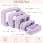 YOPCDJ 5PCS Diaper Bag Organizer Pouch Set, TSA Approved Toiletry Bag，Clear - Image 3
