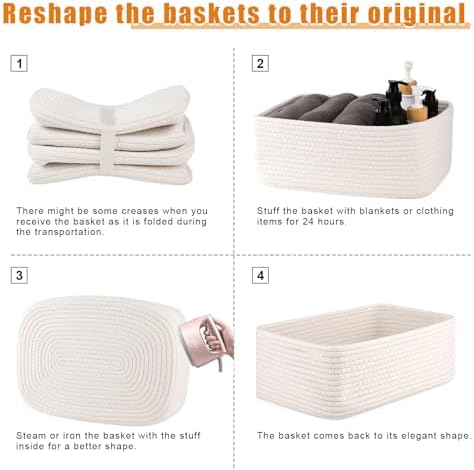OIAHOMY 4 PACK 7L Storage Baskets - Image 7