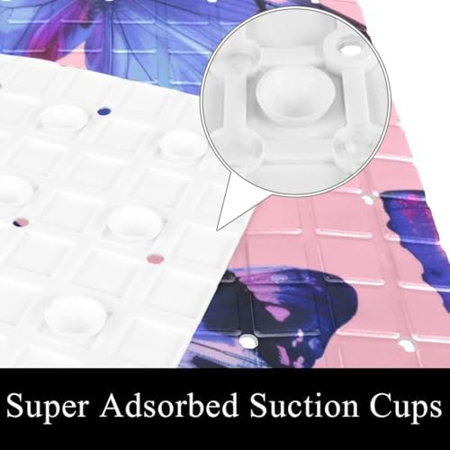 Bath Tub Shower Mat, Washable Bathtub Floor Mats, Suction Cups and Drain Holes - Image 3
