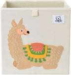 13 Inch Animal Cube Storage Bins, Foldable Fabric Kids Toy Box & Toy Chest by CLCROBD