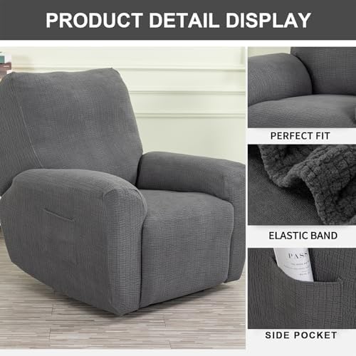 Recliner Chair Covers 4-Pieces Recliner Slipcovers Lazy Boy Chair Covers - Image 3